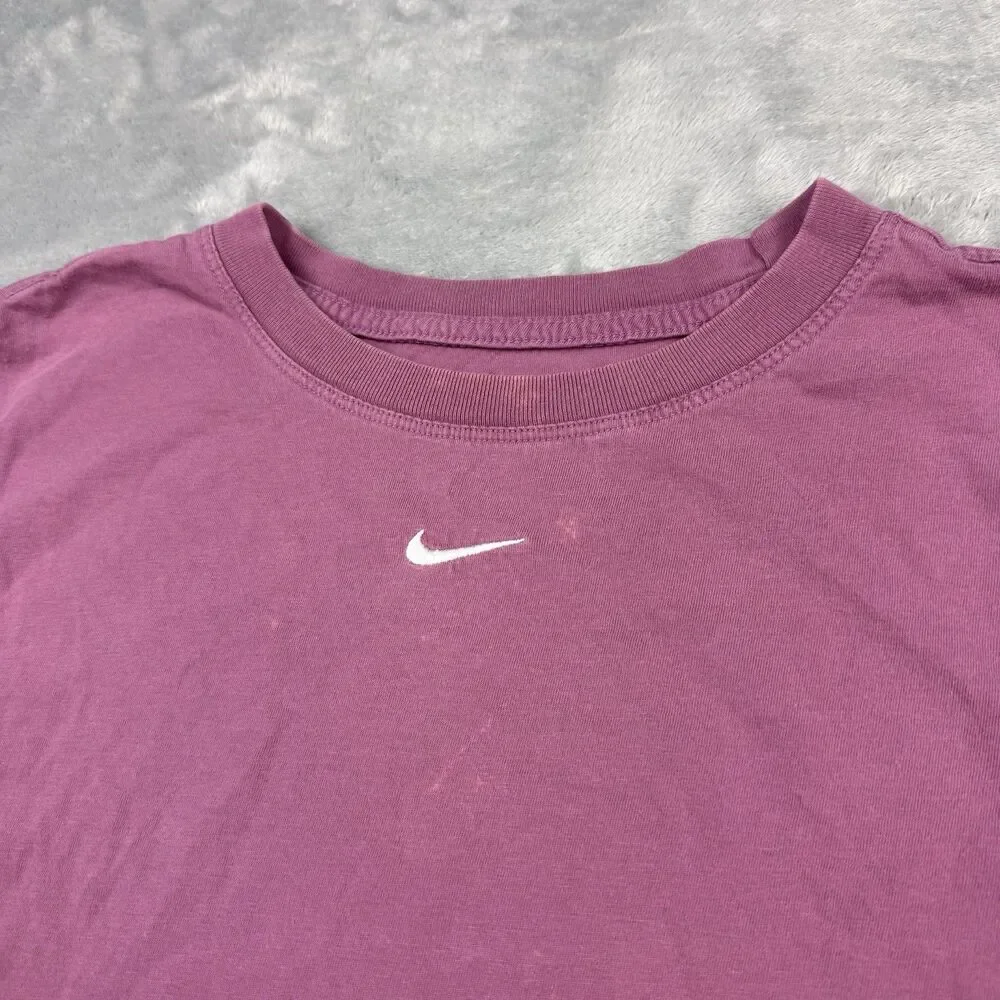 Nike Mini Middle Swoosh Essential T Shirt Purple Loose Fit Men’s Medium